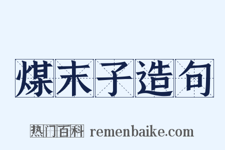 煤末子造句是什么意思的图片